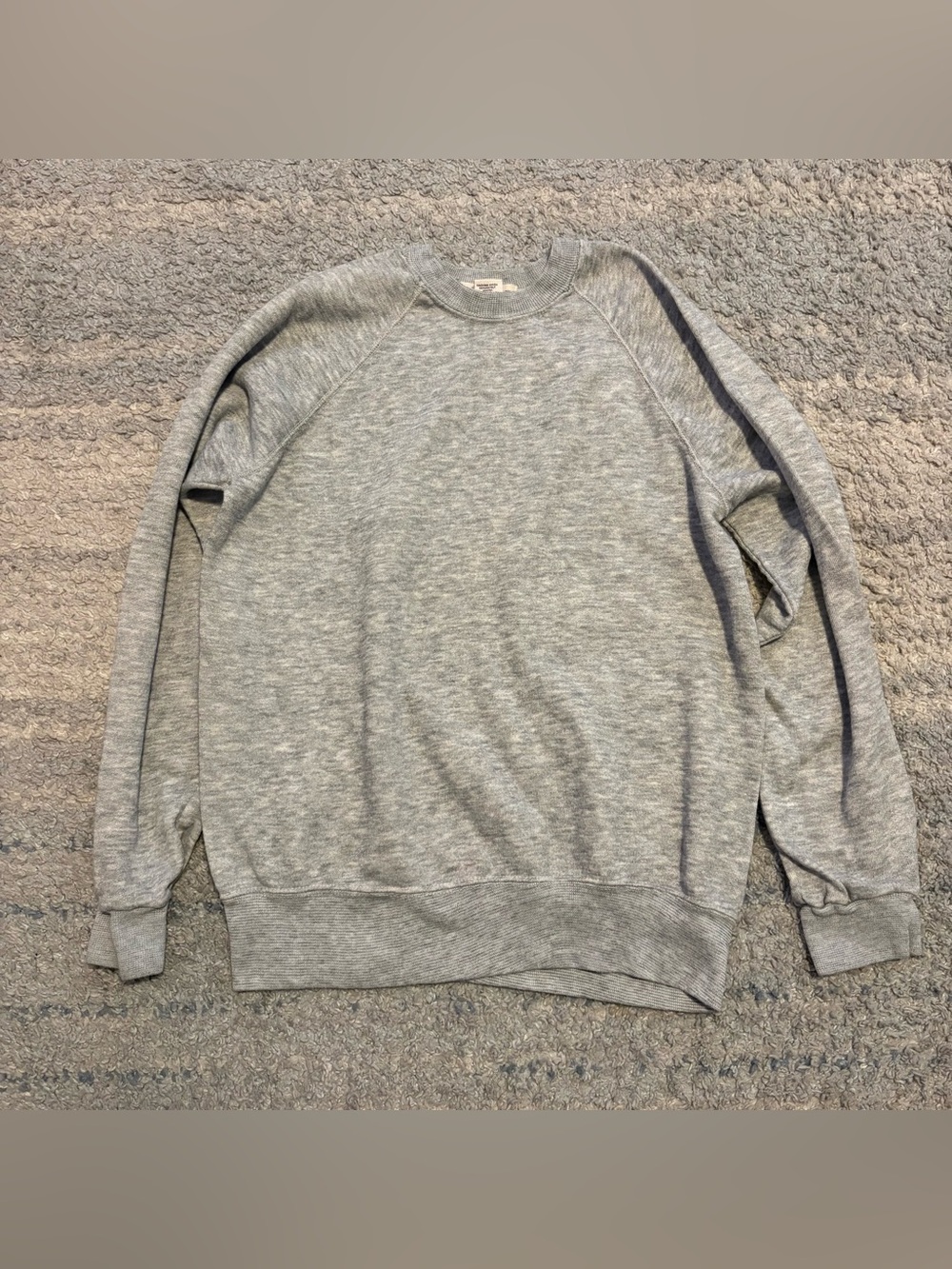 Vintage GAP SPORT Made in USA Heather Grey Raglan Crewneck Sweatshirt L